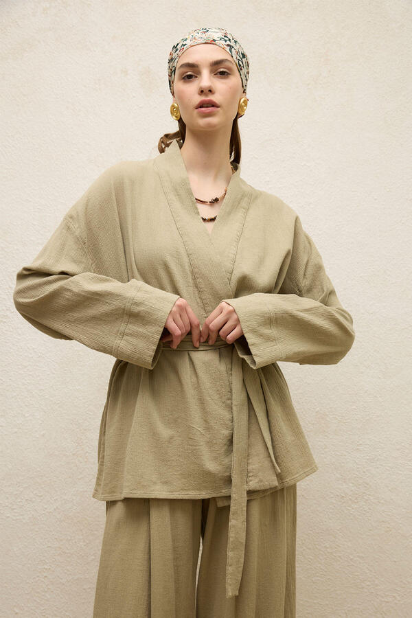 Manuka-Çağla Kimono - Cotton and Belt 1