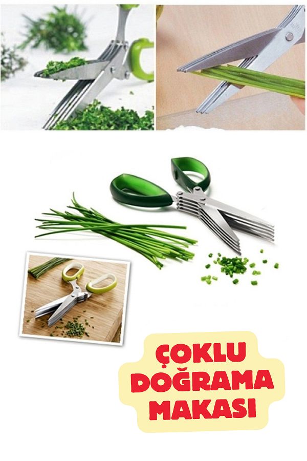 Vekorr-Multiple Chopping and Cutting Scissors with 5 Blades - For Vegetables and Fruits 1