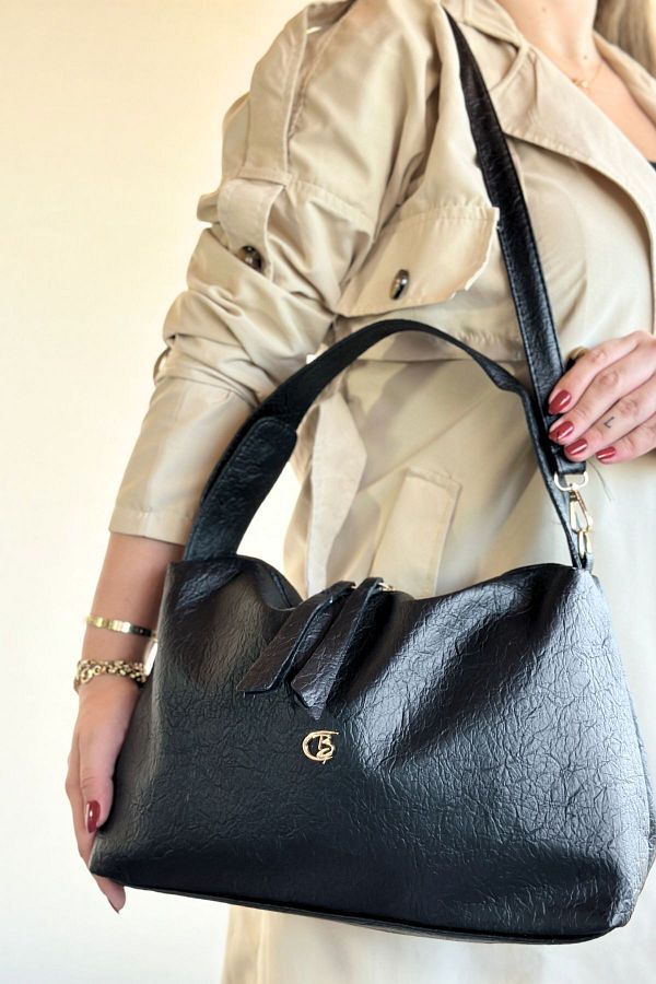 Just Polo Medium Size Soft Wrinkled Imported Leather Women s Shoulder Bag Trendyol