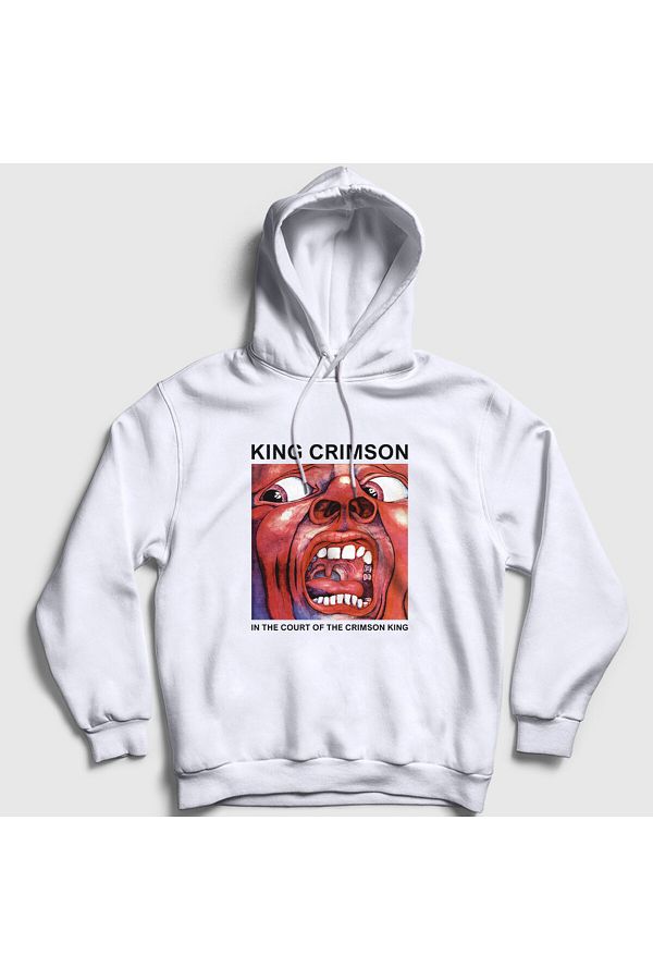 Presmono White Unisex Hooded Sweatshirt In The Court Of The Crimson King 447793 tt Trendyol