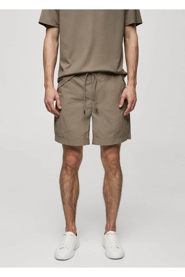 MANGO Man-Waterproof Drawstring Bermuda Shorts 1
