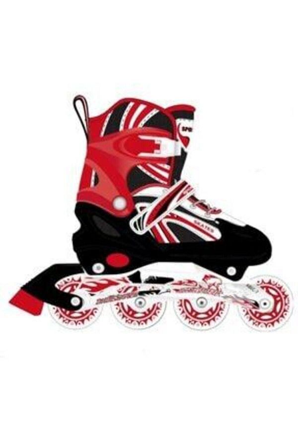 Burak-Double Row Adjustable Children's Skates Red 1