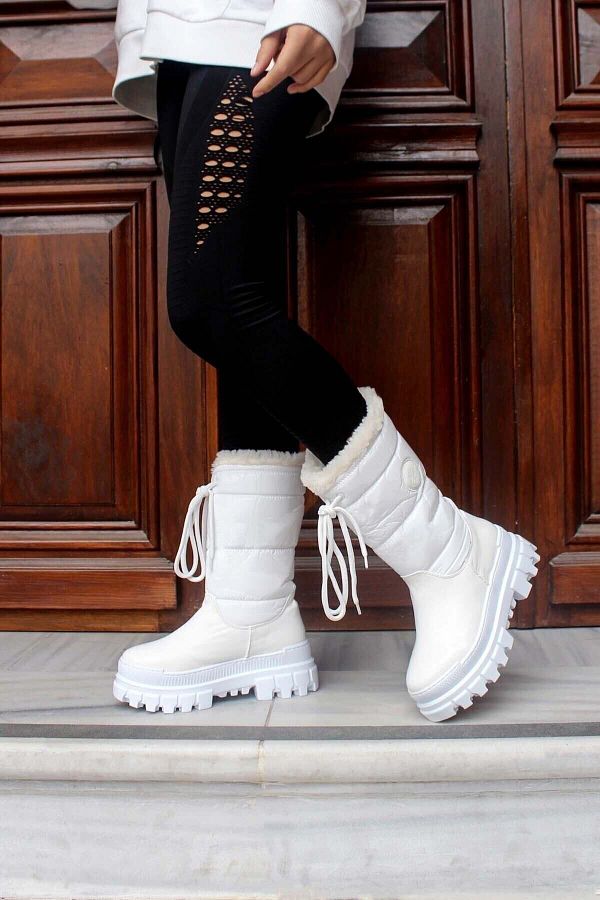 Fast Step Women s Daily Rain Boots with Wool Inside Water and Cold Resistant Elastics 608sza301 Trendyol