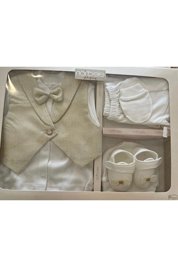 Election bebe Yenidoğan %100 pamuk 6 parça yelekli özel gün mevlüt sünnet takımı sünnetlik mevlütlük