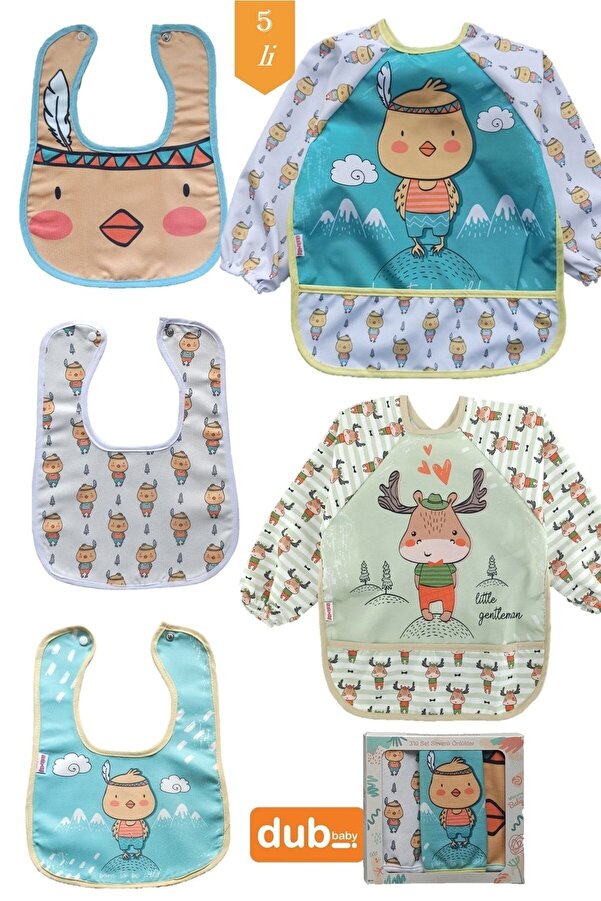 dubi baby 5 Li Kombin Mama Önlüğü Geyik Civciv Ve ( 3 Lü Civciv)