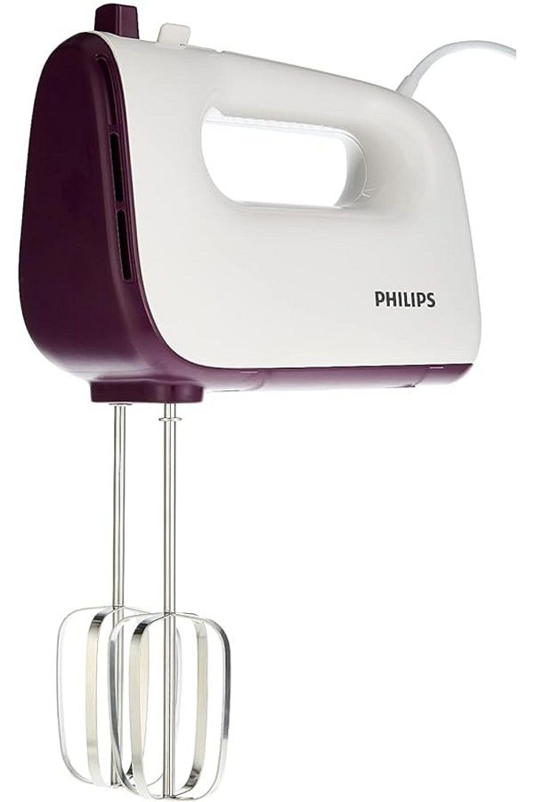 Philips-خلاط يدوي 5 سرعات - خافق سلكي وخطاف عجين، رقم الموديل Hr3740/11 1