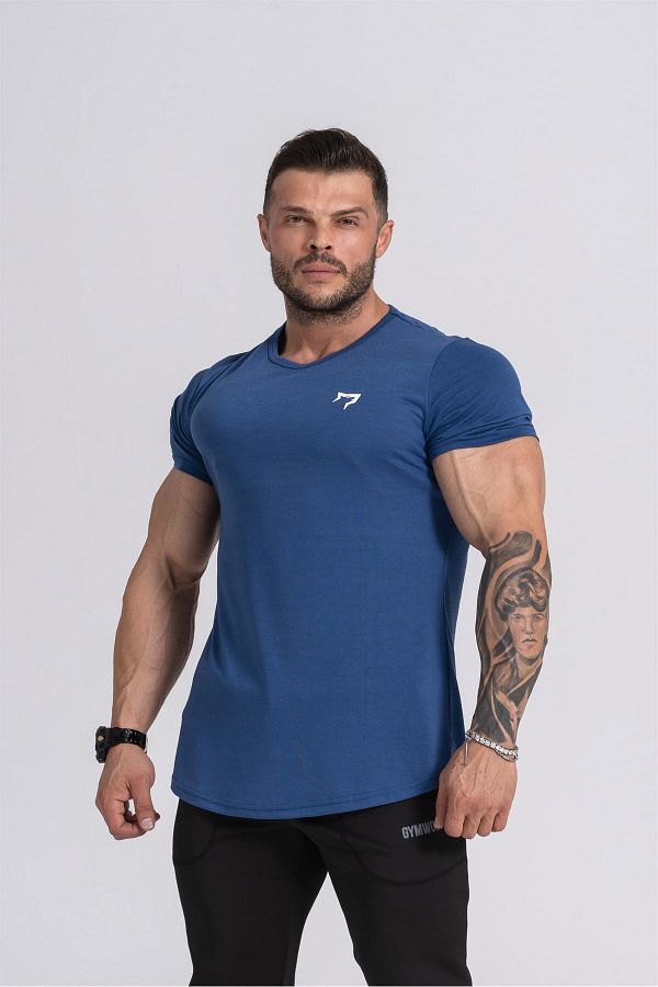 Gymwolves-Men's Indigo Sports T-Shirt - Workout, T-Shirt, Men's T-Shirt 1