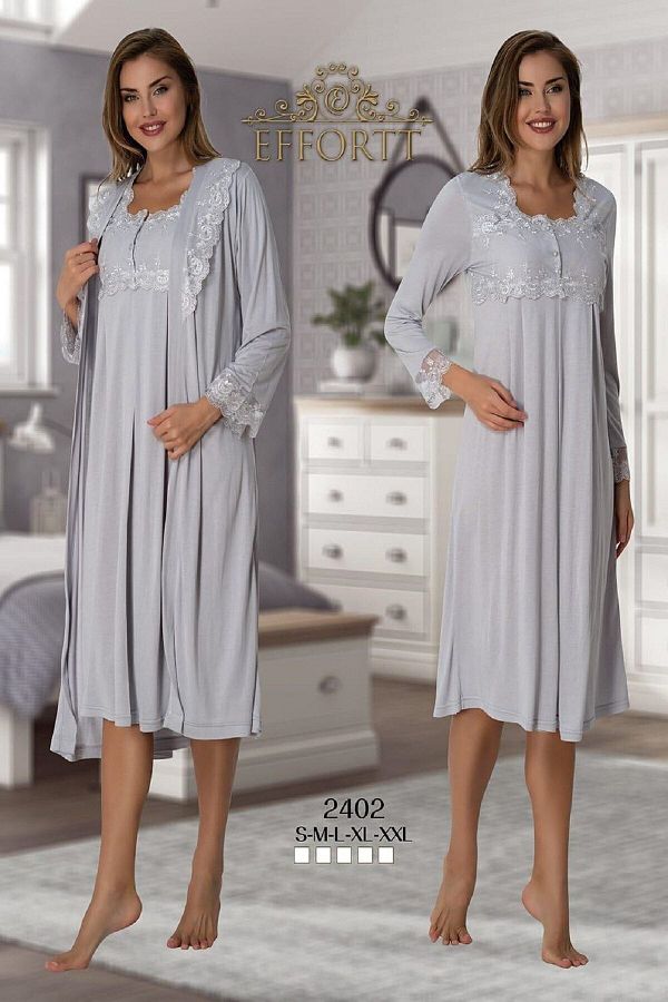 Maternity nightgown robe set top