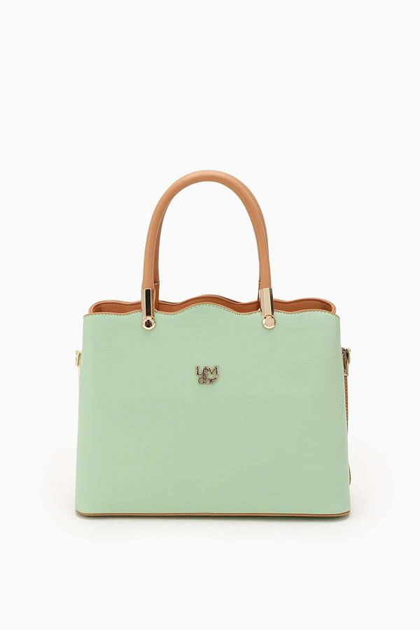 Levidor Light Green Clutch Bag with Pat Closure Trendyol