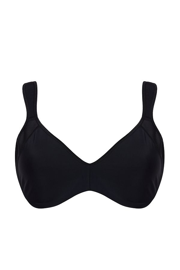 Trendyol Curve-Μαύρο γυναικείο σουτιέν χωρίς καπάκι Underwire Plus Size TBBSS24CW00022 1