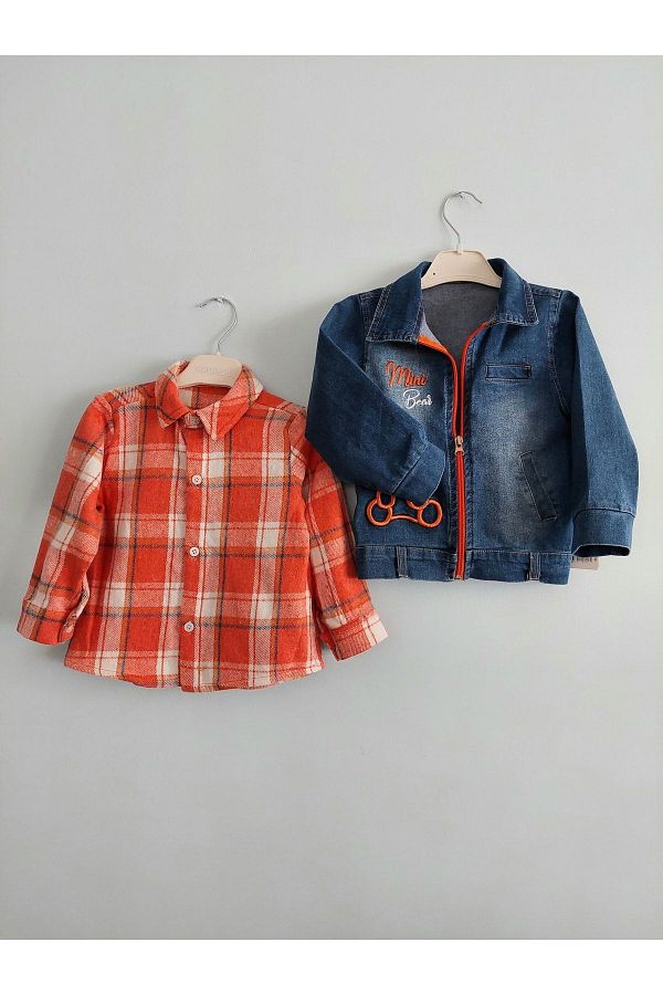 CONCEPT BABY Lumberjack Shirt Denim Jacket Trousers Set Trendyol