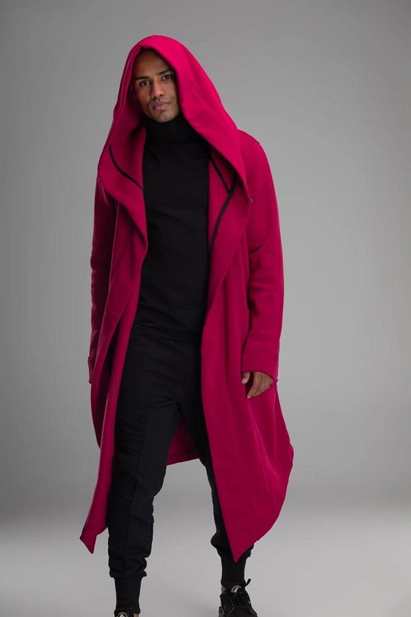 Ofelya Men s Oversized Black Cape Jacket Hooded Long Cardigan Gothic Trendyol
