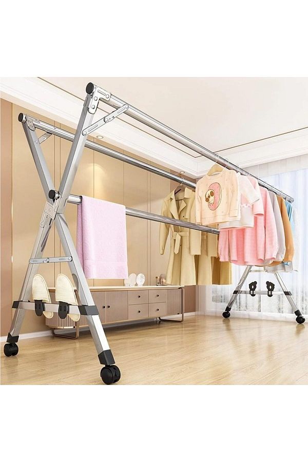 DubaiGallery Clothes Drying Rack Folding Indoor Laundry Drying Rack Outside Clothes Towels Rolling Drying Rack Trendyol
