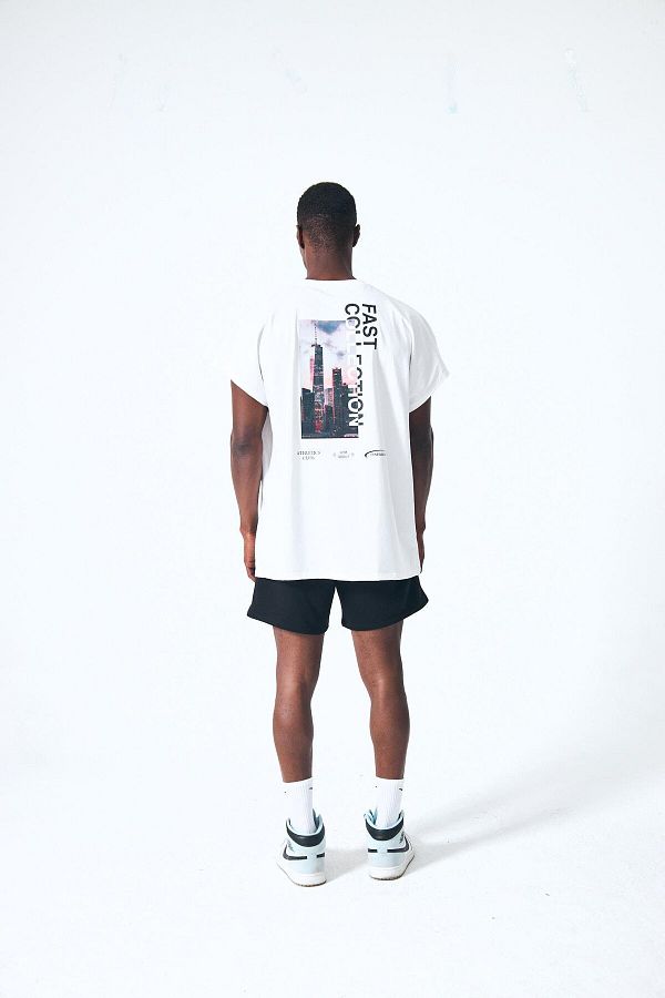 FAST EFFECT WEAR-Tricou City Oversize - Imprimat digital pe spate 1