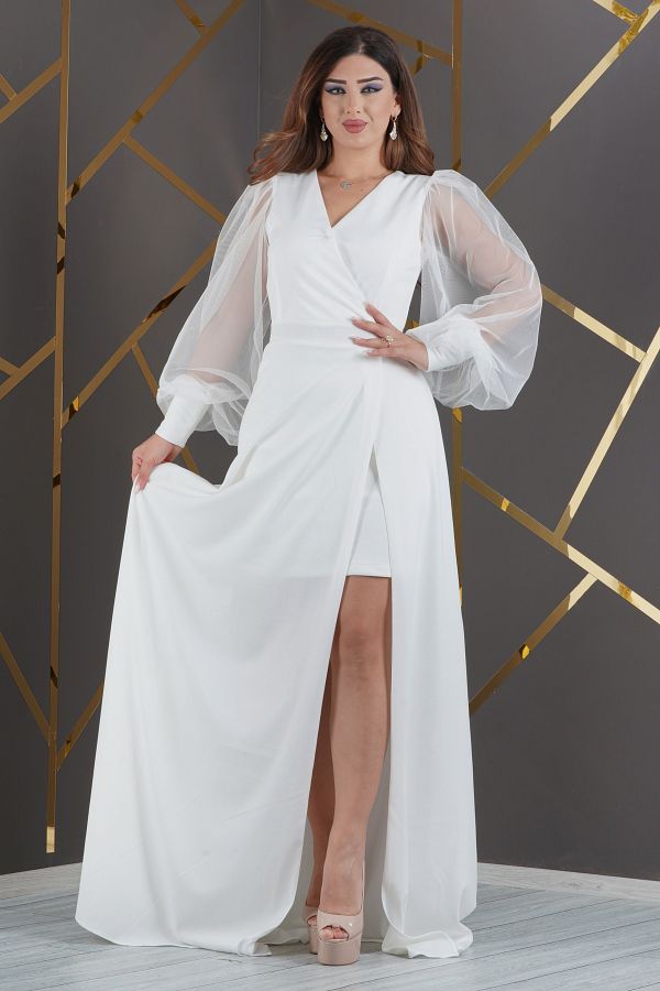 Long dress in back short in front discount