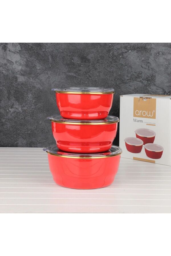 AROW-Enamel 3-Piece Storage Set - Warm 1