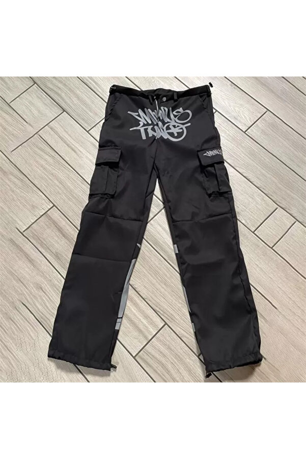 Köstebek Black Minus Two Cargo Pocket Elastic Parachute Pants  