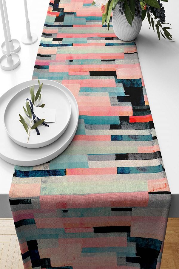 on the clouds-Colorful Abstract Pattern - Non-Stainable Fabric Living Room and Kitchen Table Different Ranir Models Runner 1