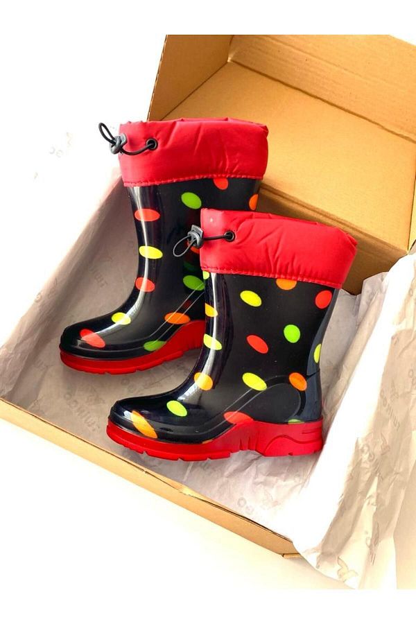 Rain boots with lining inside 2025
