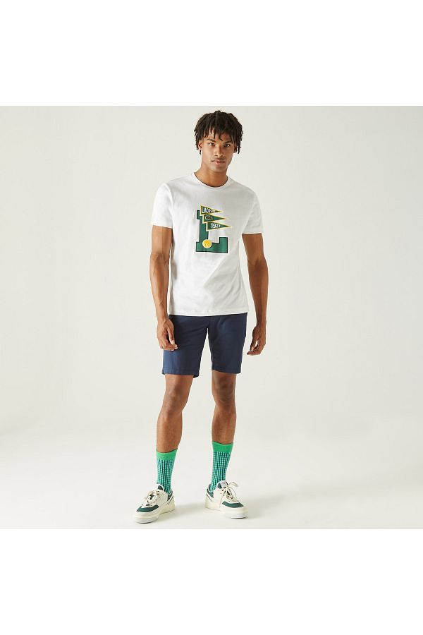 Lacoste-Men's Slim Fit Striped Gray Bermuda 1