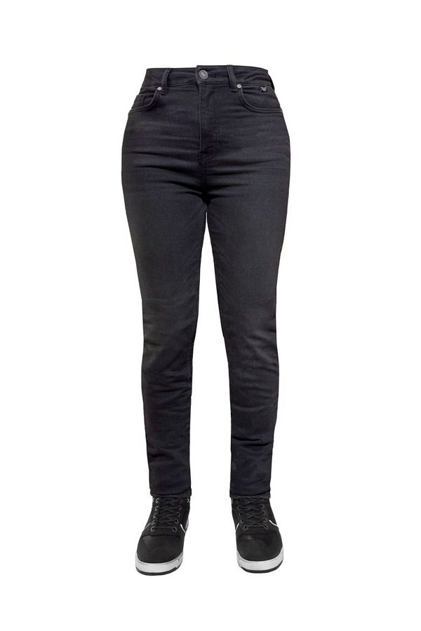 The Biker Jeans Cordura Protected Lucky Black Women s Jeans Trendyol