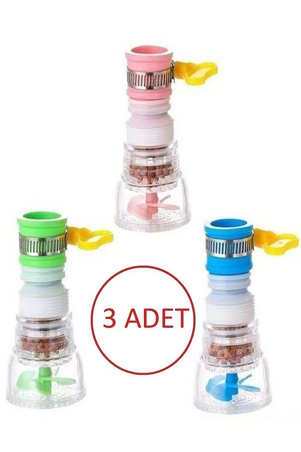 Filkete-3 Pieces Rotating Head with Propeller and Stone Faucet Head 1