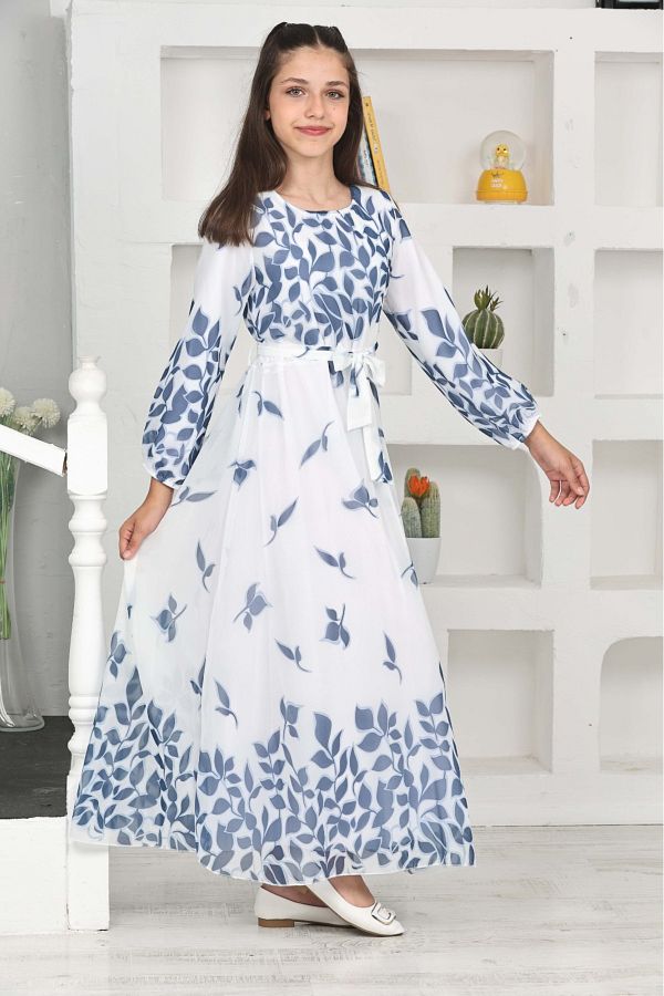 Joui Co 14 18 Years Girl s Long Chiffon Dress Trendyol