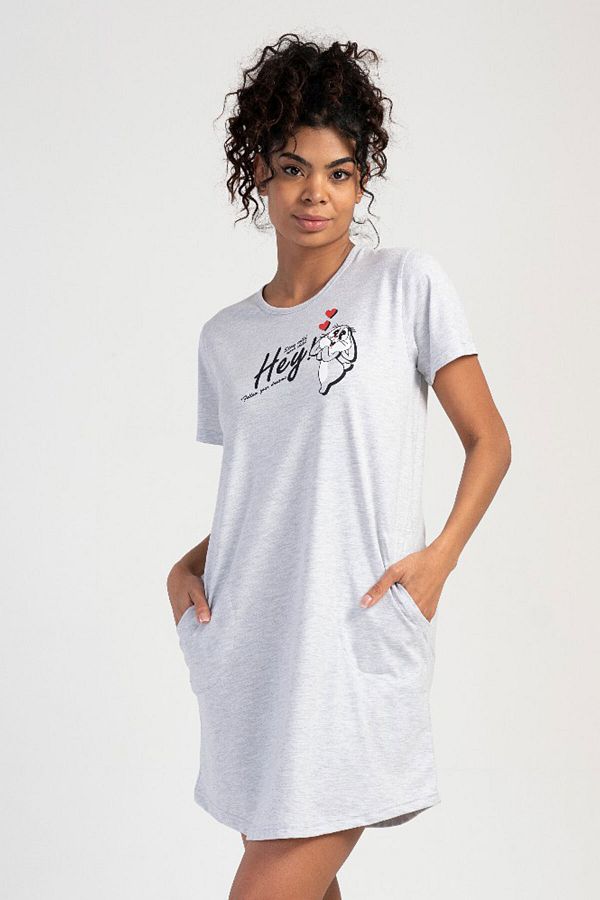 Vienetta Women s Short Sleeve Nightgown 311244 Trendyol