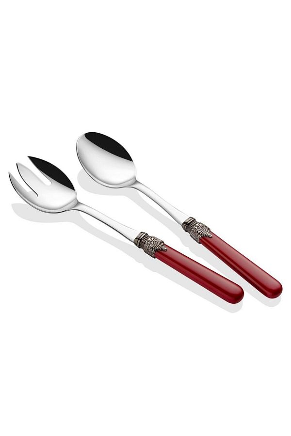 RİVADOSSİ SANDRO-Classic Claret Red Salad Serving Set 1
