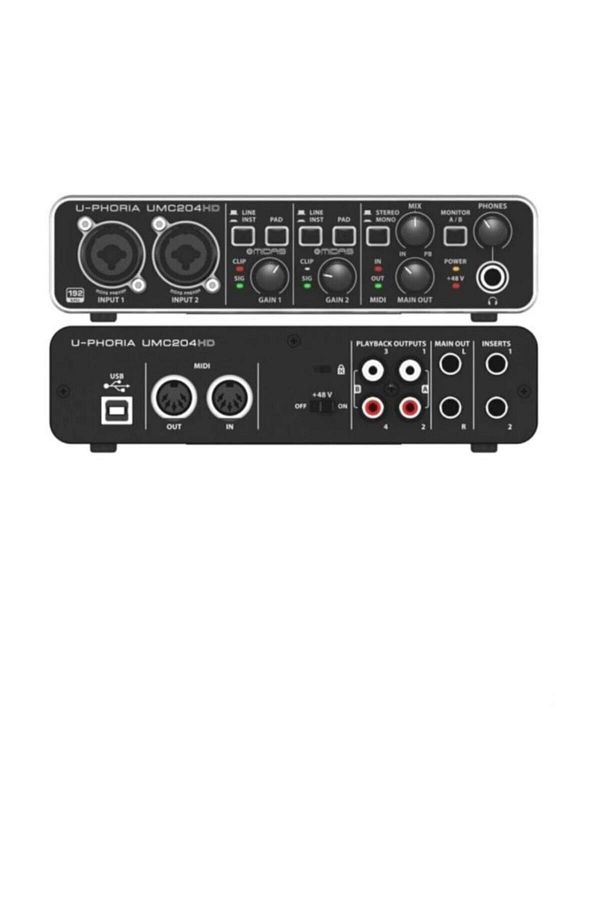 Behringer-Umc204hd 2 Input 4 Output Usb Studio Sound Card 1