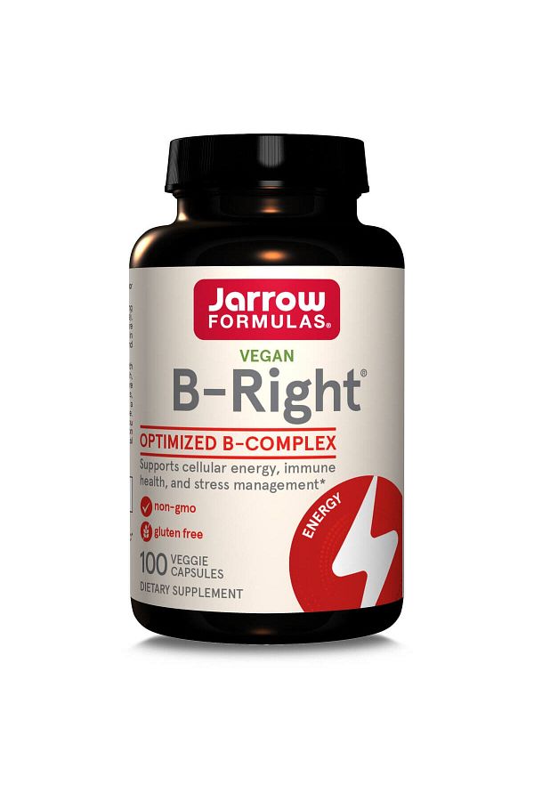 Jarrow Formulas-B-right Vitamin B Complex - B1 B2 B3 B5 B6 P-5-p B12 Folate Choline Inositol Biotin P-5-p Niacin Choline 1