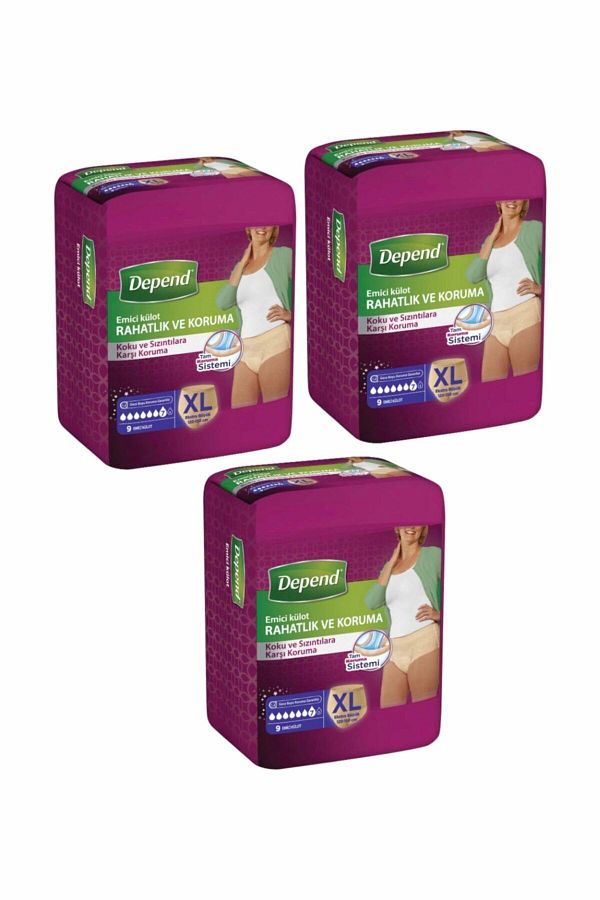Depend-سراويل داخلية ماصة لحفاضات المرضى مقاس Xl مقاس كبير جدًا 30 قطعة (120-150 سم مقاس الخصر) 1
