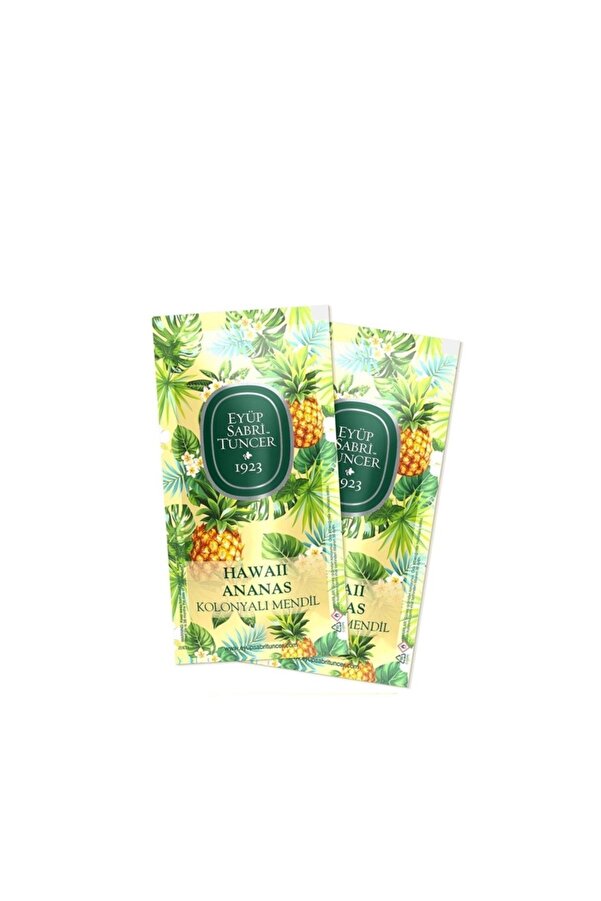 Eyüp Sabri Tuncer Hawaii Ananas Kolonyalı Mendil 5x10cm Küçük Boy Mendil Ebatı 13x18 Cm (150 Li Paket)