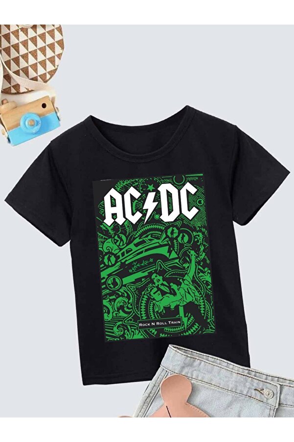 VASK Ünisex Rahat Kalıp Pamuklu Baskılı Siyah Çocuk T-shirt