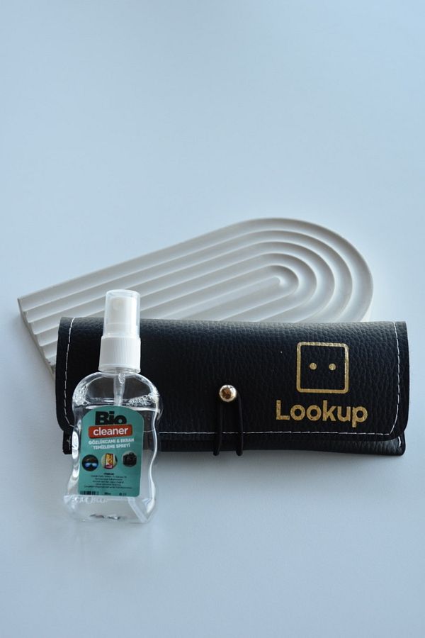 LOOKUP-50 cc Glasses Storage and Cleaning Spray - Leather Case and Glasses Glass Together 1