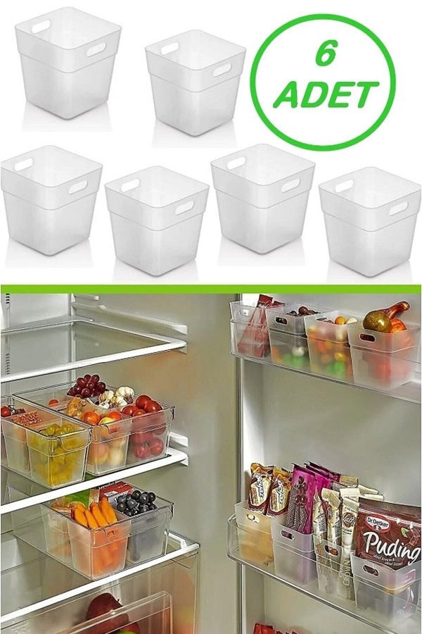 Hilamingo Home-Set de 6 cutii de organizare pentru frigider și organizator în ușă 1