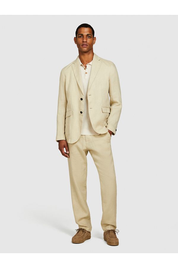 Sisley Beige Men s Linen Jacket 100 Unlined Comfortable Fit Trendyol