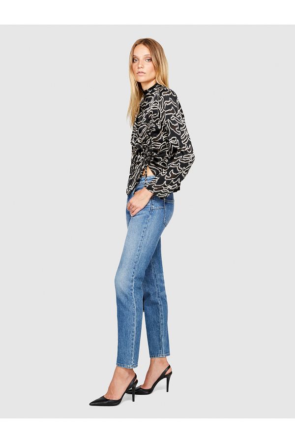Sisley Shibuya Slim Fit Women s Denim Trousers Light Color Trendyol