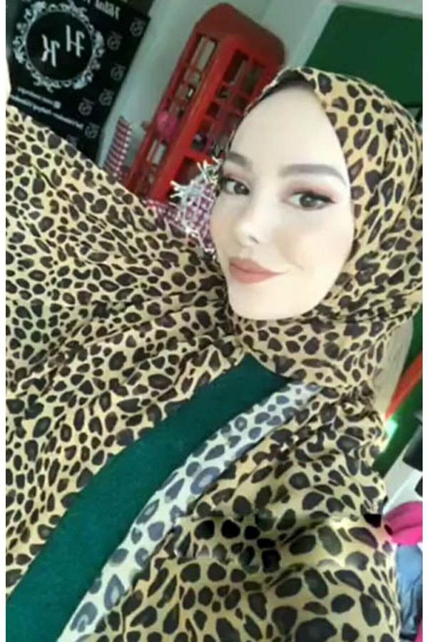 Stella-Leopard Patterned Shawl Mustard 1