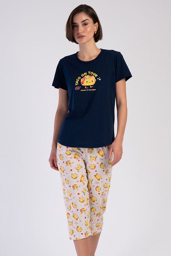 VİENETTA-Set de pijamale Capris cu mânecă scurtă pentru femei - 311229 1