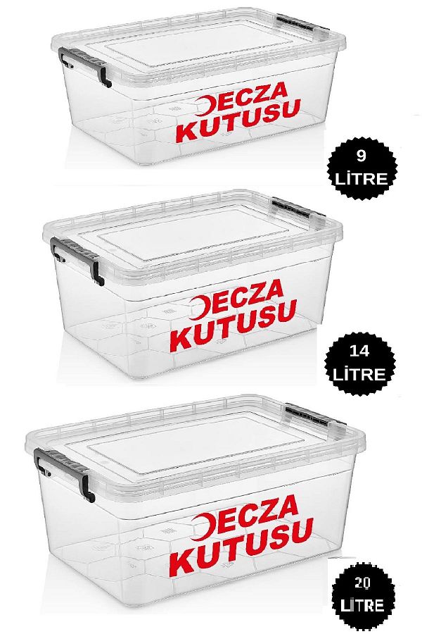 DEEMBRO-3 Pieces 20 Lt 14 Lt 9 Lt Medicine Box Medicine Cabinet Bag Medicine Box Medicine Storage 1