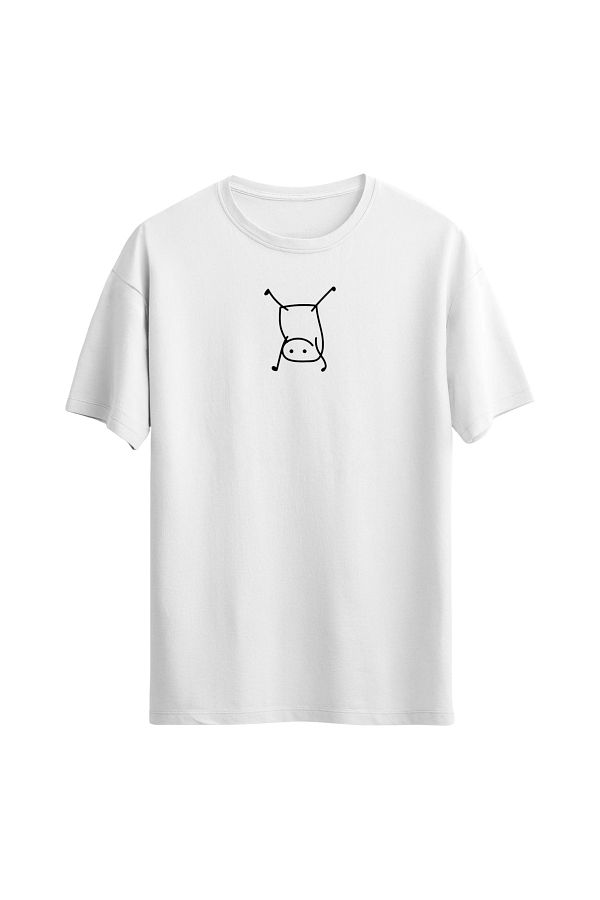 Açık Garaj-Flork Minimal Patterned Unisex T-shirt 1