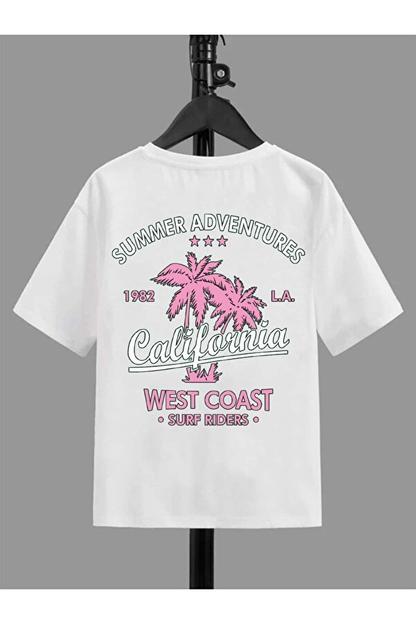 VASK Ünisex Rahat Kalıp Pamuklu Baskılı Beyaz Çocuk T-shirt