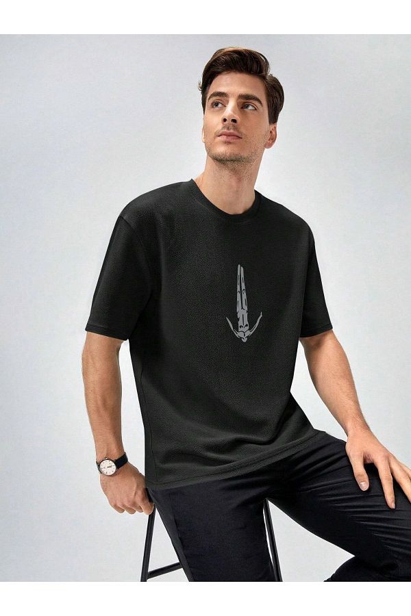 VASK-Unisex STREAM COLYN Printed Oversize T-Shirt 1