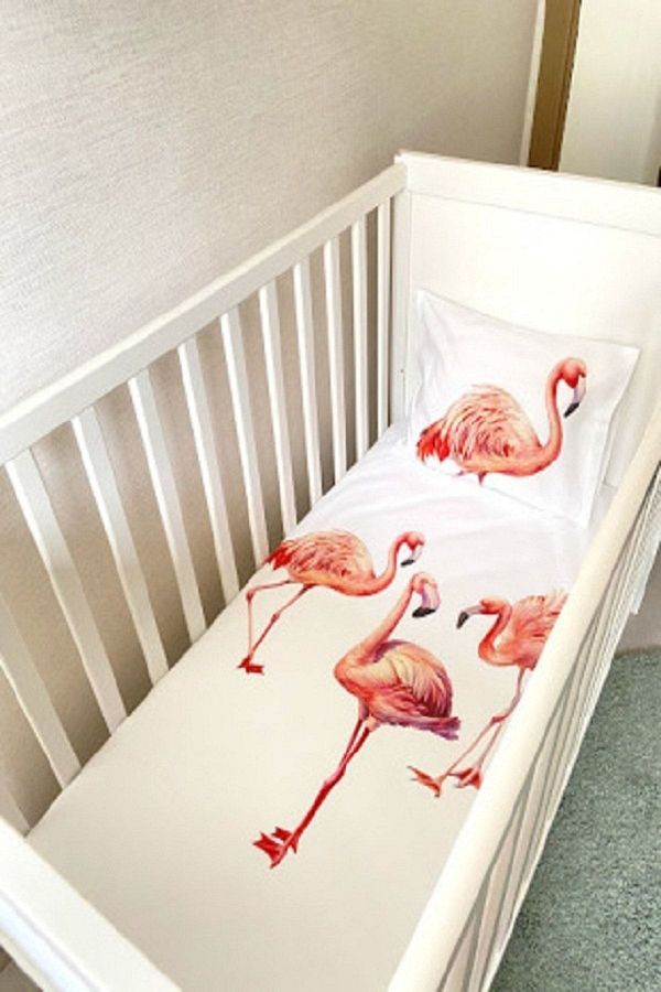 Flamingo cot sheets best sale
