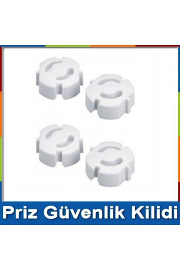 FırsatYeri Çocuklar İçin 4'lü Güvenlik Priz Fiş Kapatıcı Kilit Seti Priz Koruyucu Önlem