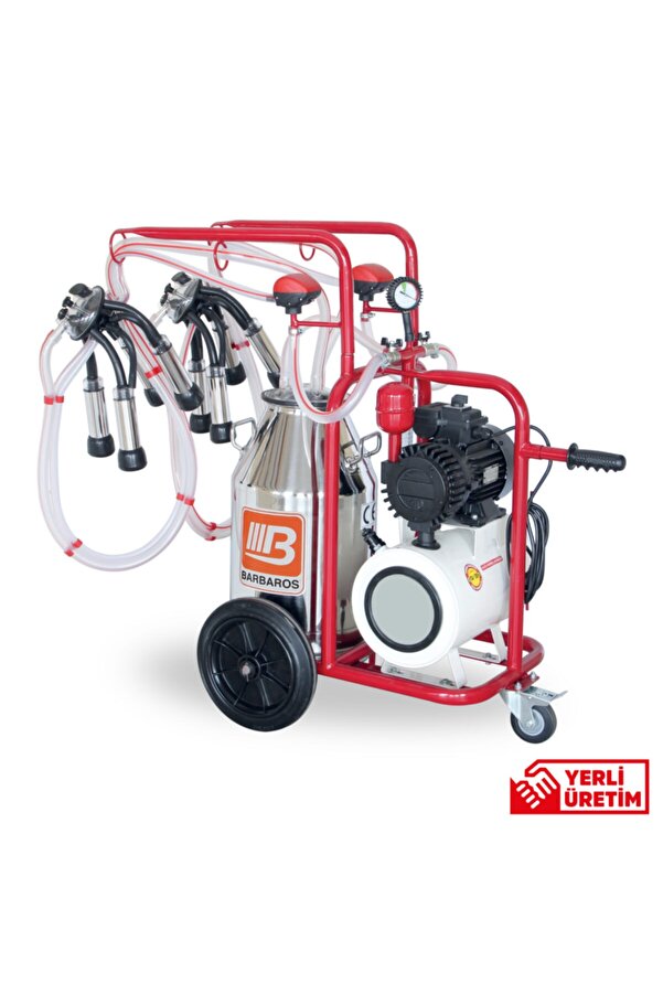 Genel Markalar Universal Kuru Pompa Çift Süt Sağım Makinesi 40 Litre Paslanmaz Güğüm