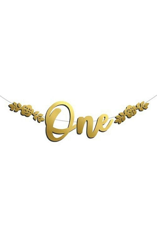 MERİ PARTİ-One Calligraphy Banner Font 1 Year Gold 1