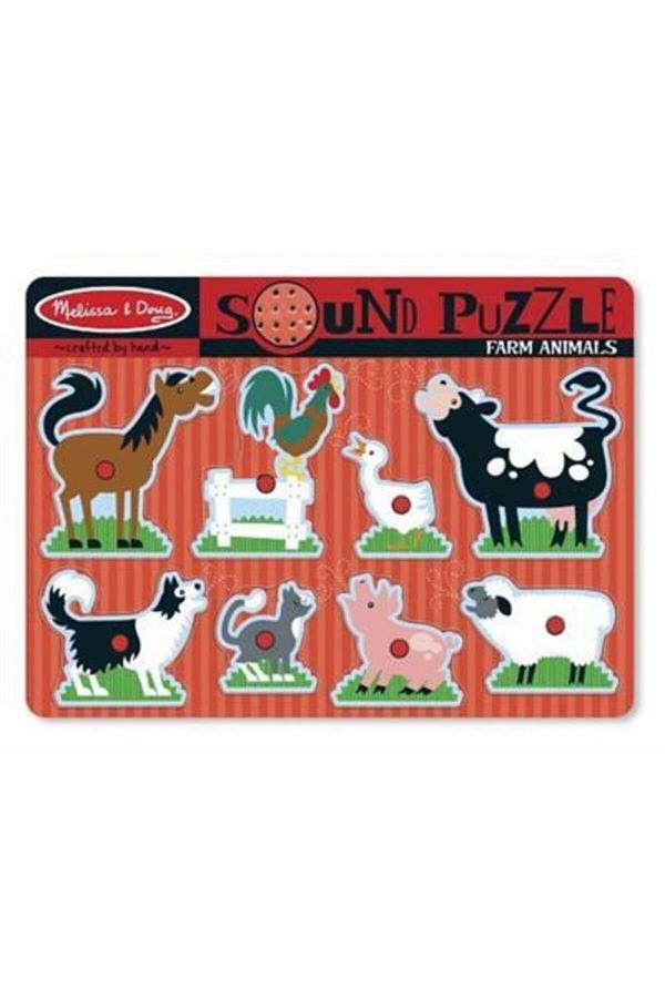 Melissa Doug Melissa Doug Wooden Sound Puzzle Farm Animals Trendyol