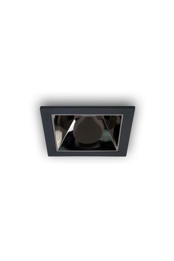LIGHTMORE-Black Platinum Internal Coated Square Recessed Spot Luminaire - Frame with Gu10 Base 1